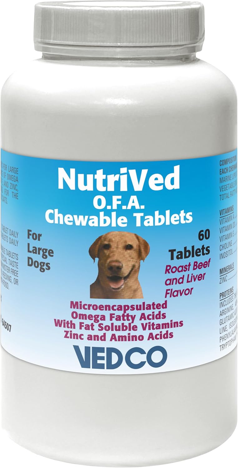 Vedco Nutrived O.F.A. Chewable Tablets for Large Dogs (60 Tablets) - görsel 1
