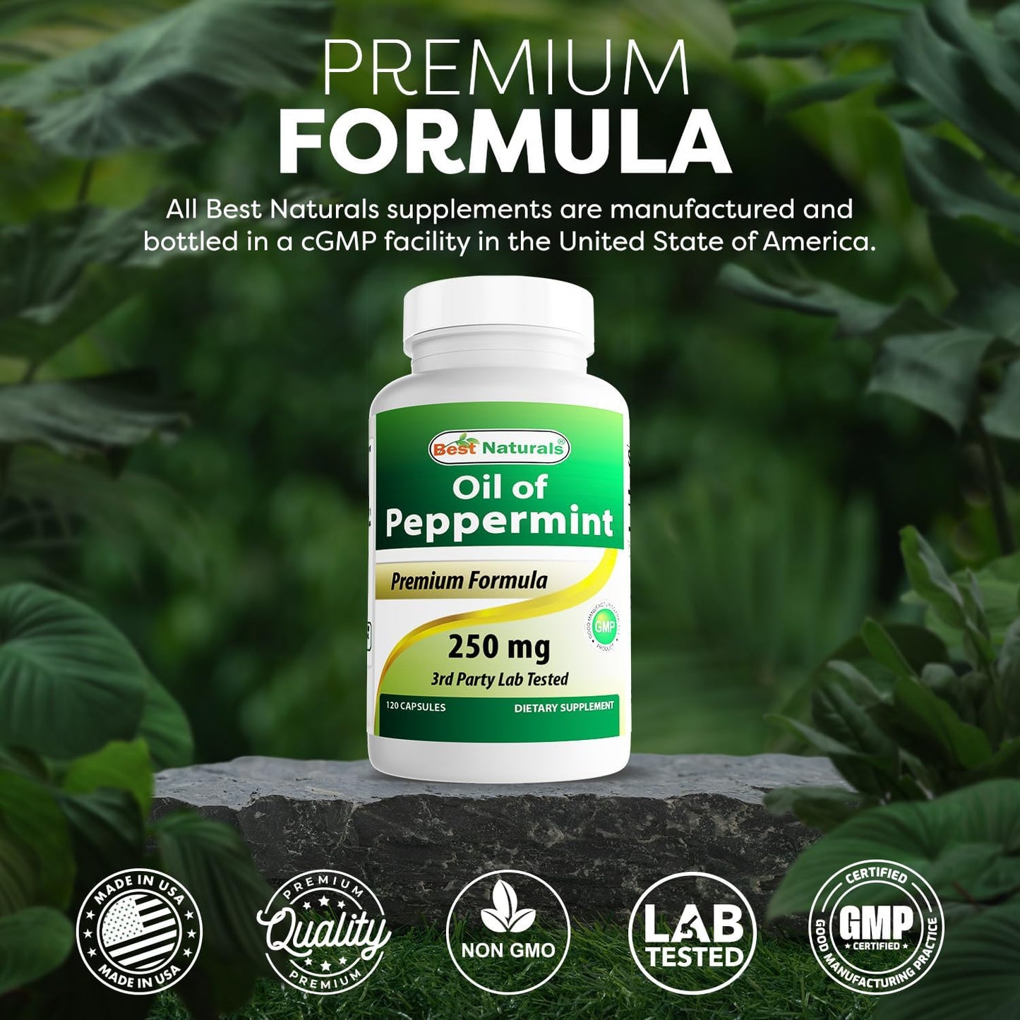 Best Naturals Peppermint Oil 250 mg - 120 Capsules (Pack of 2) - görsel 5