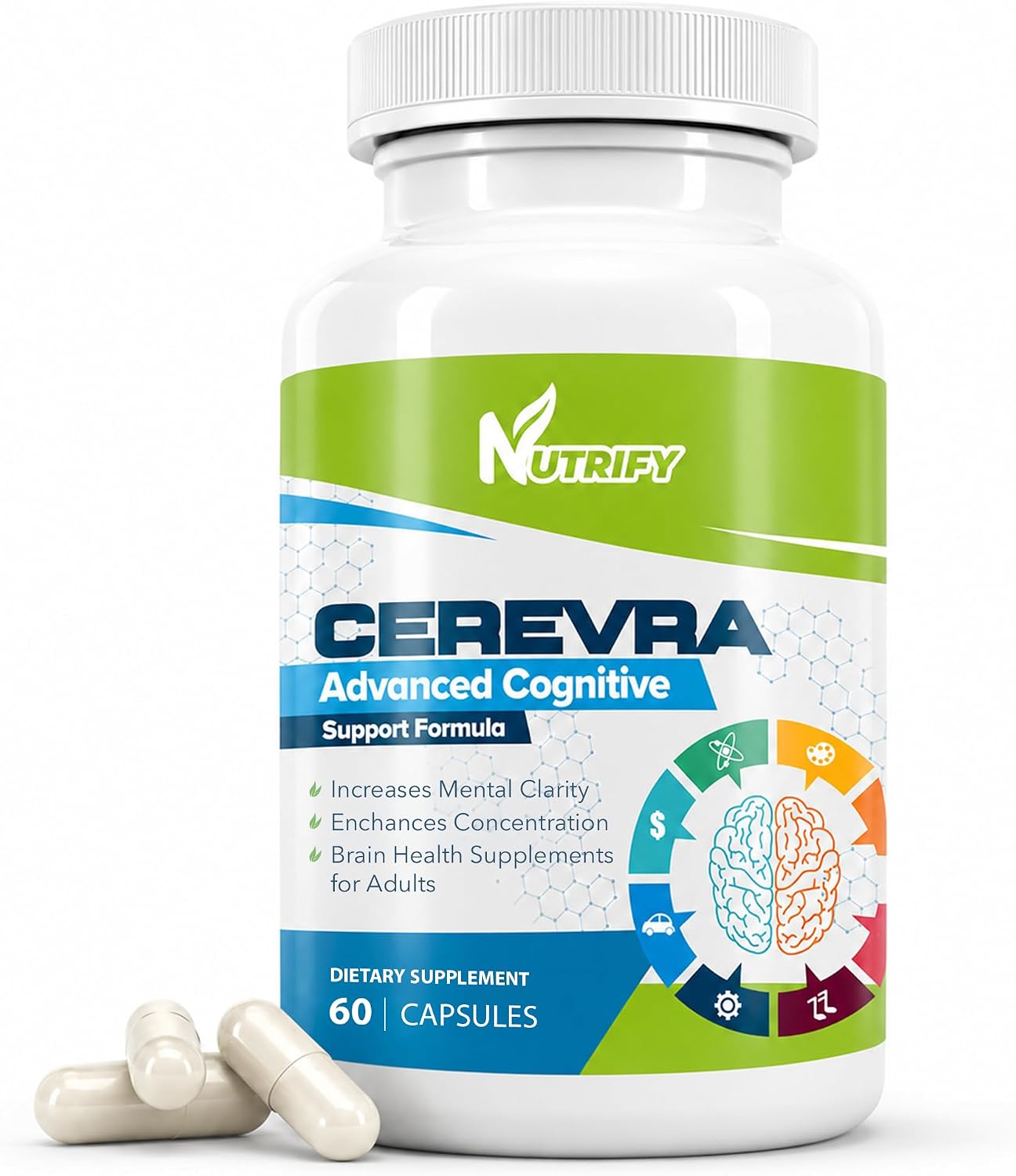 Cerevra - Powerful Nootropic, High Absorption, Non-GMO, Made in USA - görsel 1