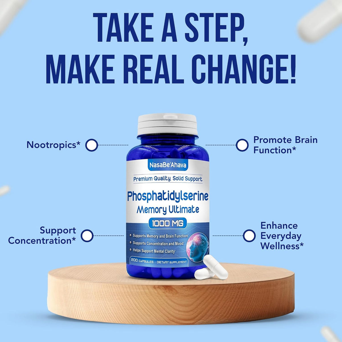 Memory and Focus Supplement with Phosphatidylserine and Ginkgo Biloba - görsel 6