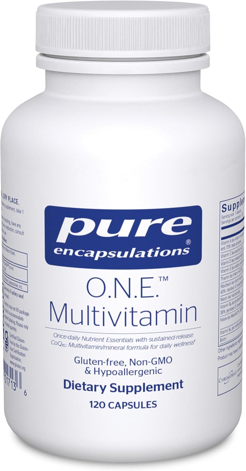 Pure Encapsulations O.N.E. Multivitamin - Once Daily with Antioxidant Complex, CoQ10, and Lutein, 120 Capsules - görsel 1