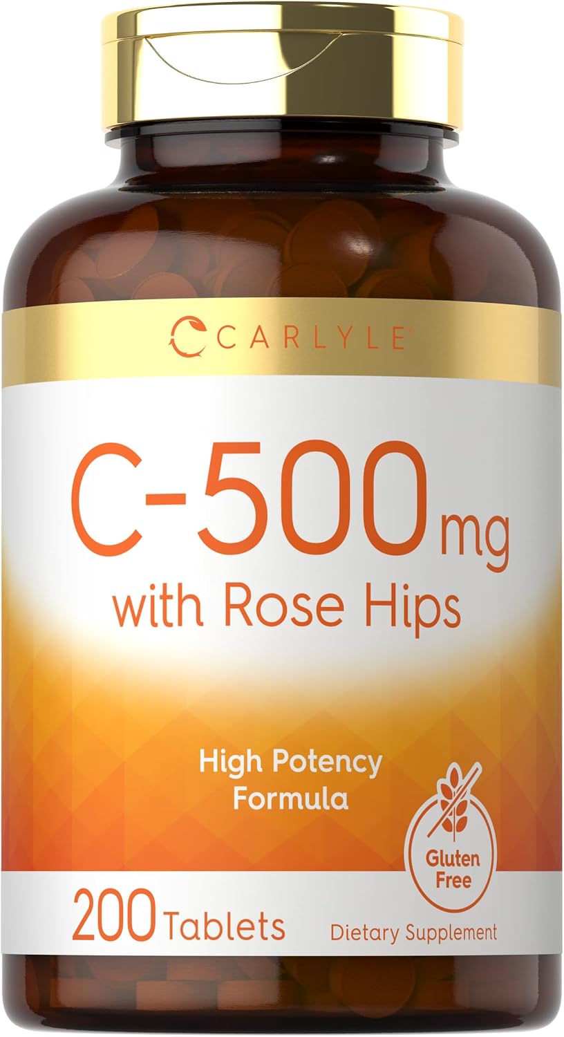 Carlyle Vitamin C 500mg with Rose Hips – 200 Tablets - görsel 1