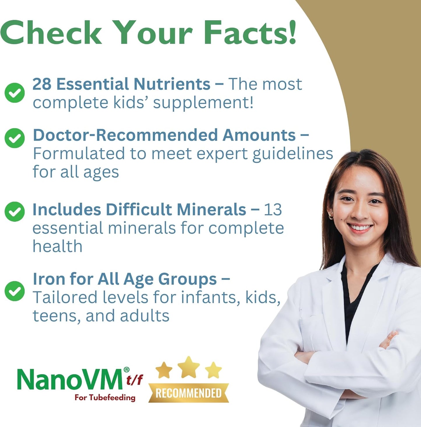 NanoVM t/f Dietary Supplement for Tube Feeding, Allergen-Free Kids Multivitamin, Unflavoured Powder, 275g - görsel 3