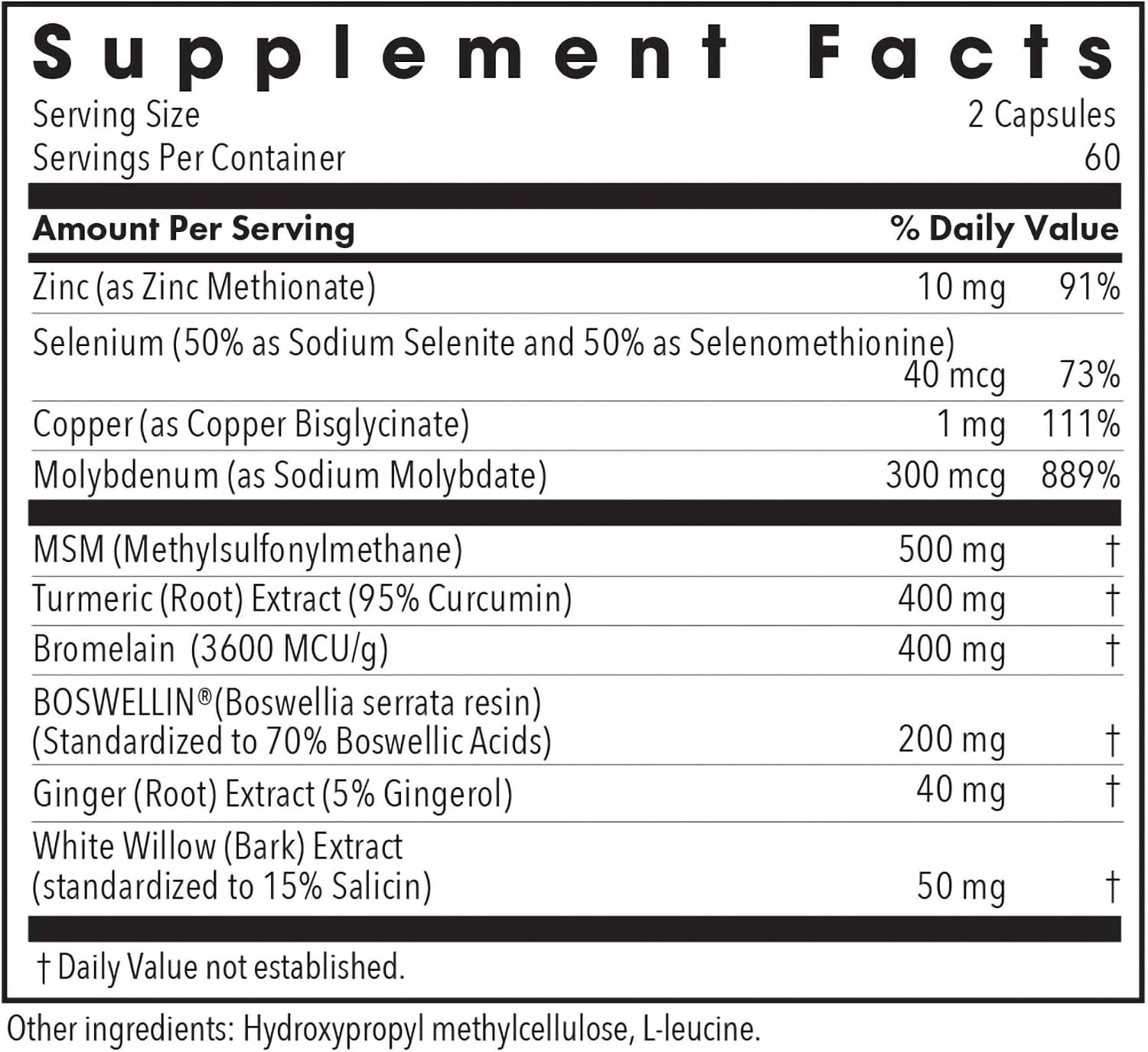 Allergy Research Group InflaMed - Connective Tissue & Joint Support Supplement - Synergistic Herbal & Enzyme Complex - 120 Capsules - görsel 2