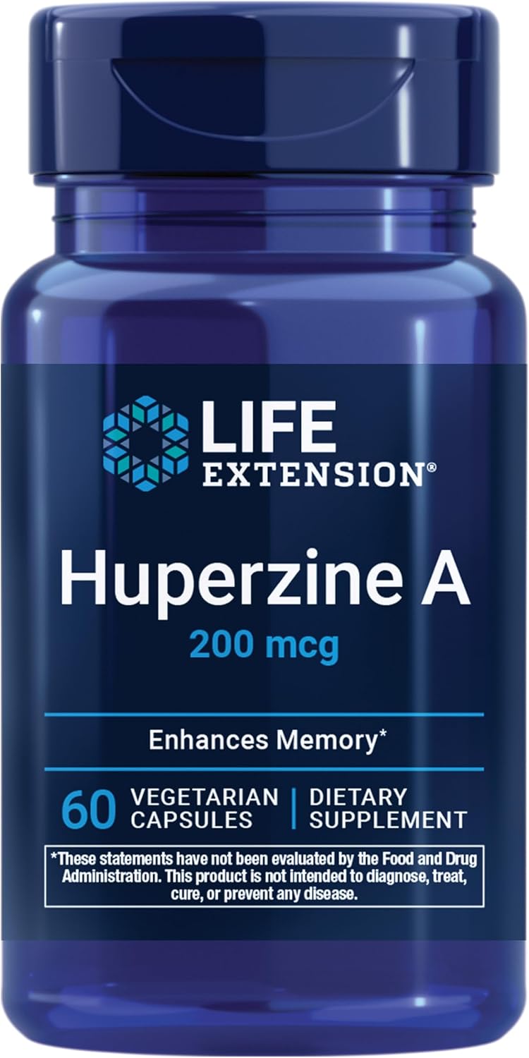 Life Extension Huperzine A - Memory and Cognitive Health Supplement, 60 Capsules - görsel 1