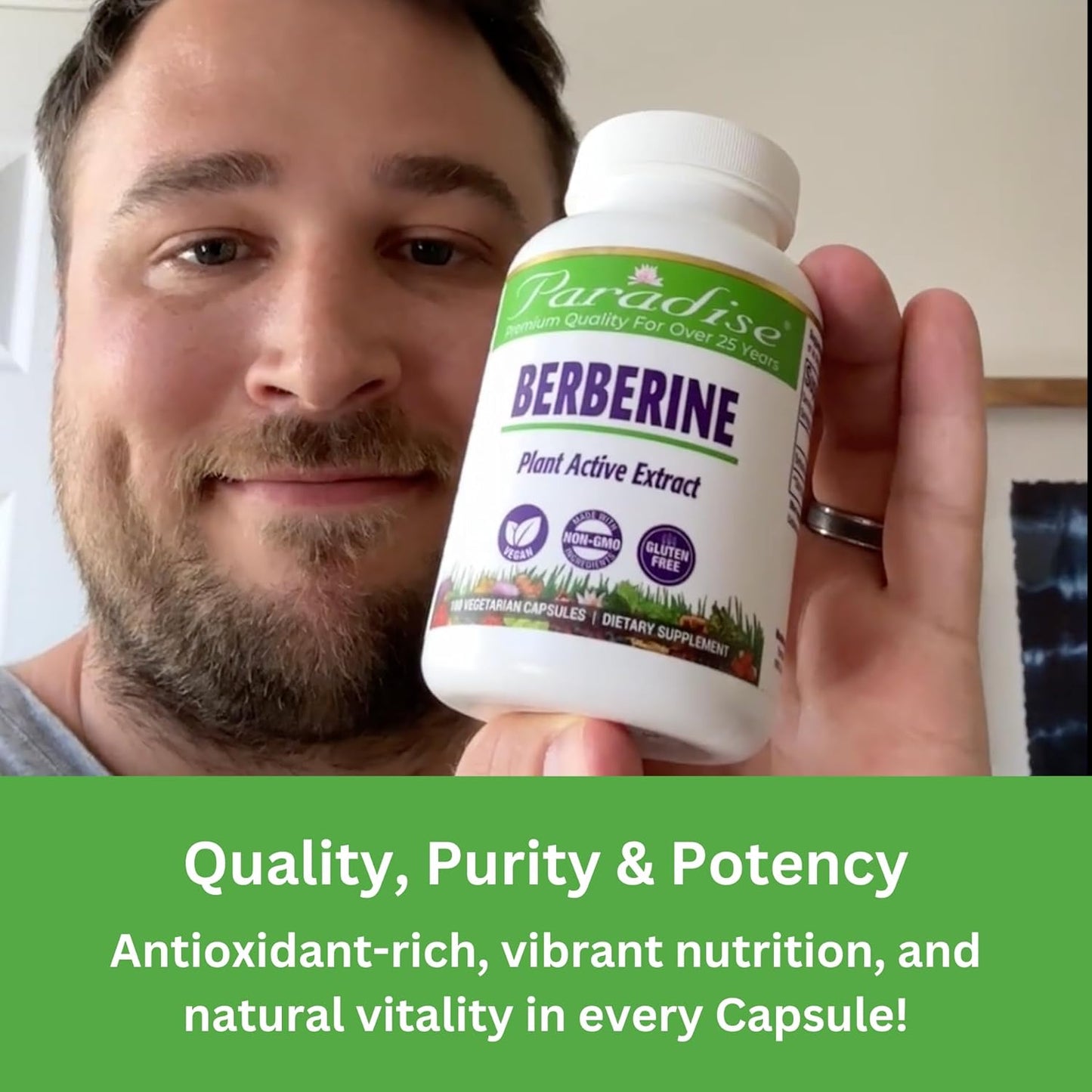 Paradise Herbs Berberine Extract, 500 mg, 60 Vegetarian Capsules - görsel 4