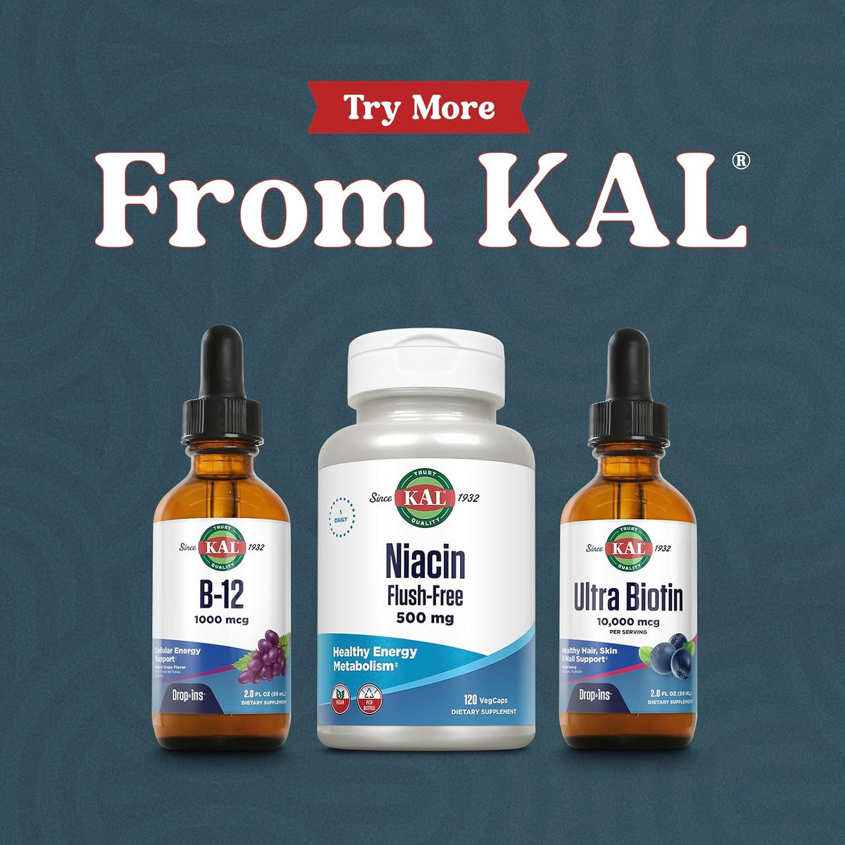KAL B12 1000 mcg DropIns – High Absorption Liquid Vitamin B12, Natural Grape Flavour, 196 Servings - görsel 6