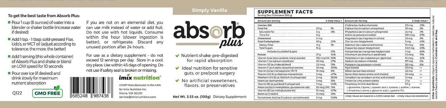 Absorb Plus Elemental Shake – Simply Vanilla (100 g) - görsel 4