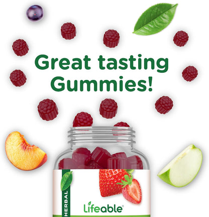 Lifeable Moringa Gummies for Adults – 400 mg Moringa Extract – Strawberry Flavour – 60 Gummies