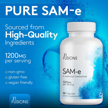 Infusions Maximum Strength Pure SAM-e 1200mg, 90 Vegetable Capsules