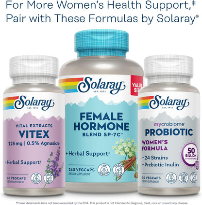 SOLARAY Once Daily Phytoestrogen Food Supplement for Women with Black Cohosh, Dong Quai, Wild Yam and Soy Isoflavones