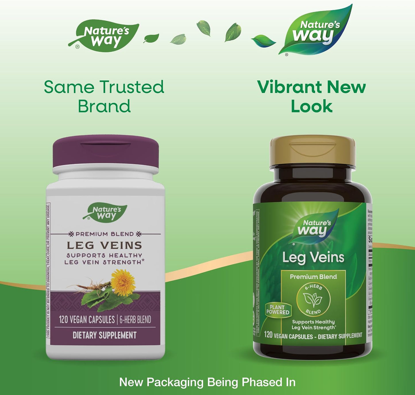 Nature's Way Leg Vein Support Blend, with Tru-OPCs™, Vegetarian, 120 Vegetarian Capsules (Pack of 2) - görsel 3