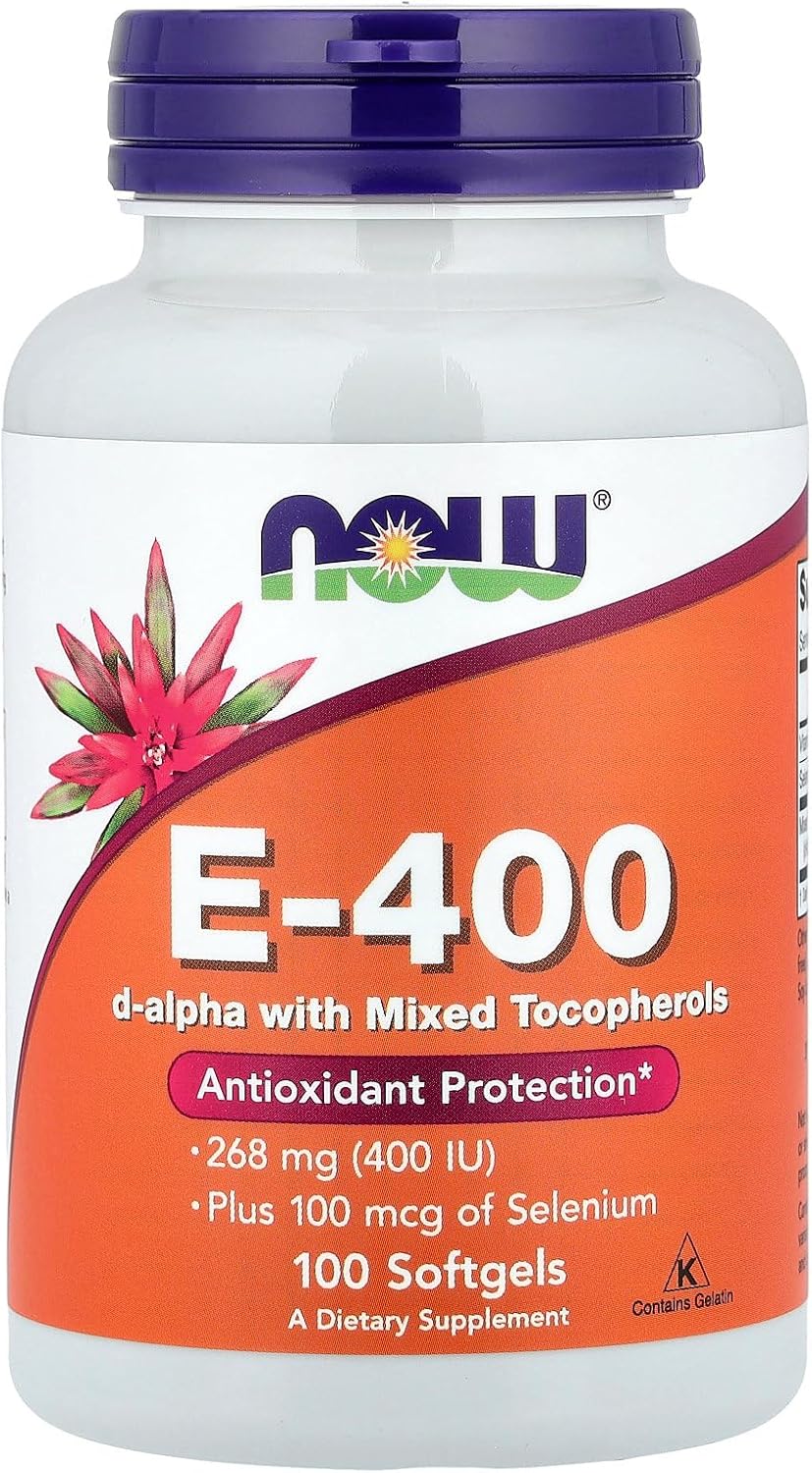 Now Foods E-400 D-Alpha with Mixed Tocopherols, 268 mg (400 IU), 100 Softgels - görsel 1