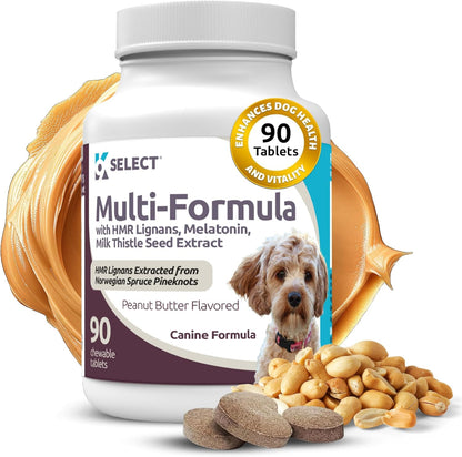 Multi-Formula Dog Vitamins for Large Dogs – 90 Beef Flavoured Chewable Tablets