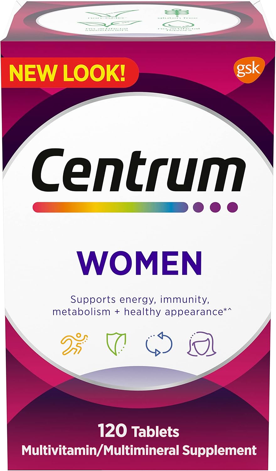 Centrum Women's Multivitamin with Iron, Vitamin D3, B Vitamins and Antioxidants – 120 Tablets - görsel 1