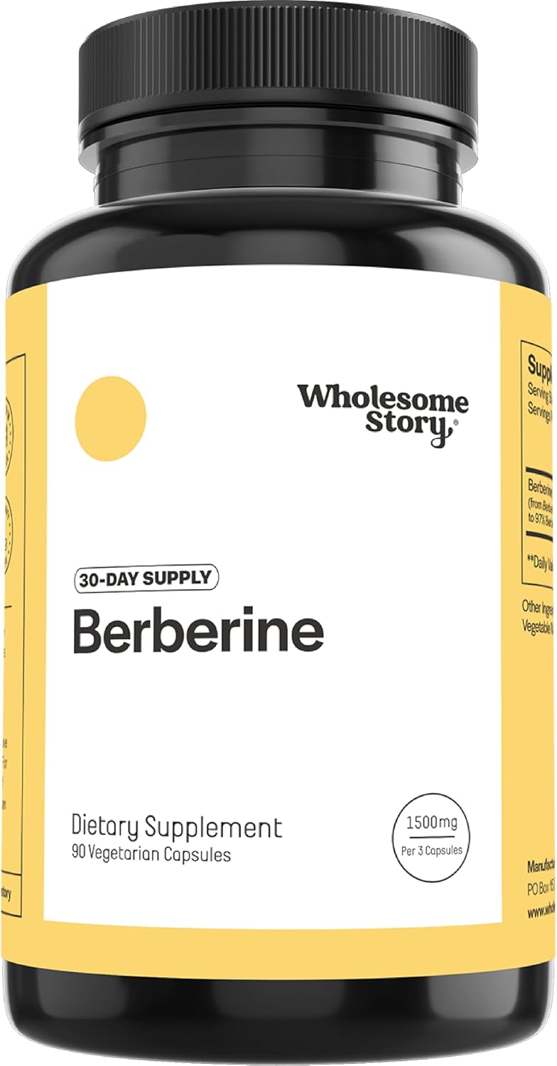 Berberine Supplement 1500mg – 500mg Per Capsule – 97% Standardised Berberine HCl – 90 Vegan Capsules – 30-Day Supply - görsel 1