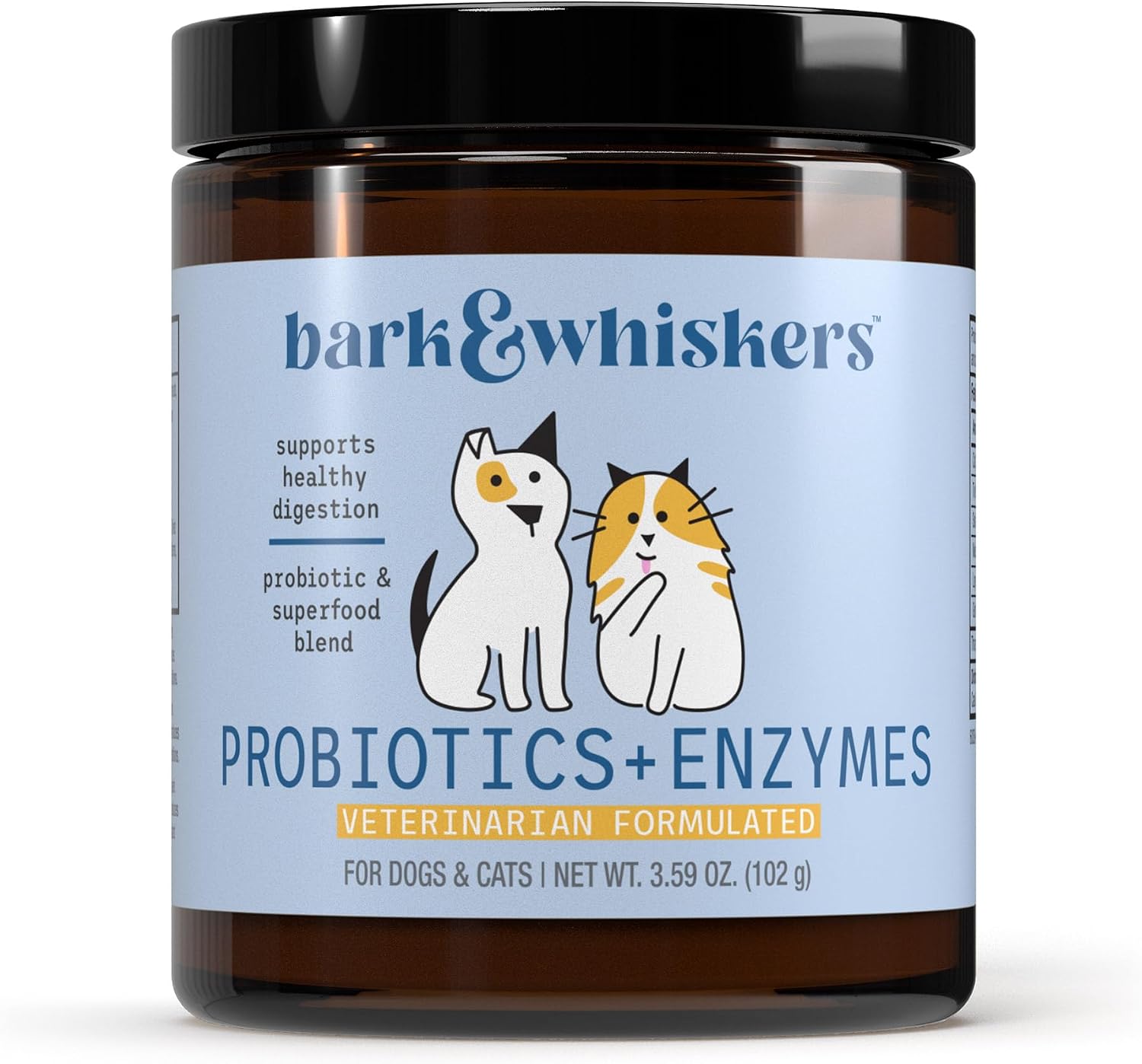 Bark & Whiskers Probiotics + Enzymes for Dogs & Cats - 60 Scoops - görsel 1