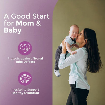 MedFertil Fertility Support Prenatal Vitamins with Myo Inositol, Folic Acid, Iron, Iodine, Biotin & B Vitamins – 30 Tablets