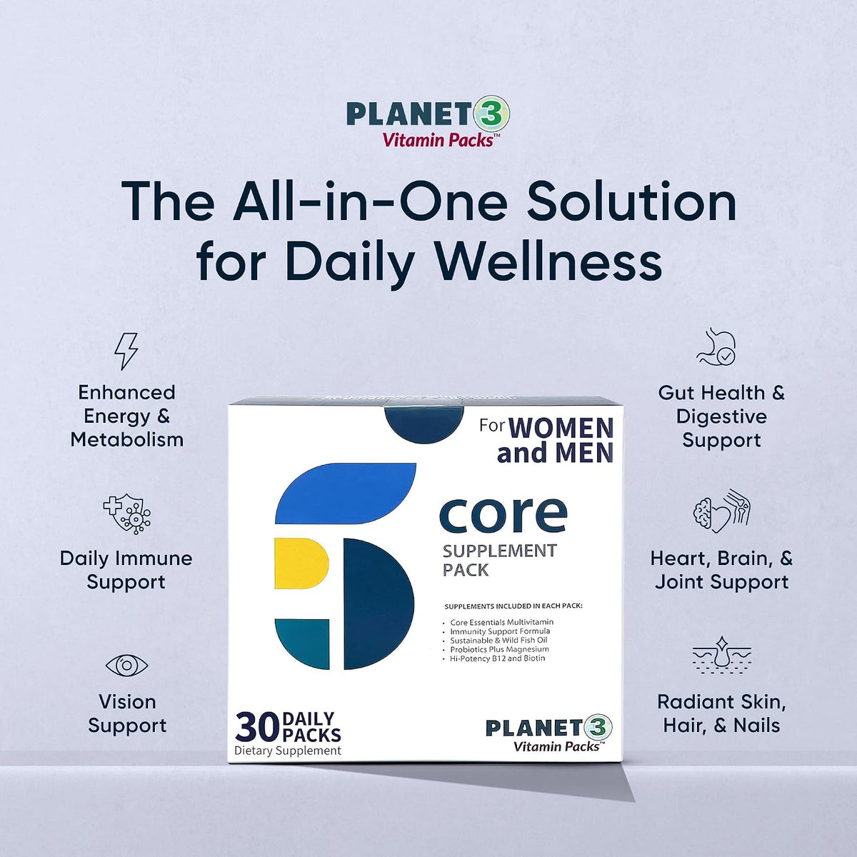 Planet 3 Vitamin Packs – All-in-One Daily Vitamin Packs for Men & Women, 90 Count – Image 7