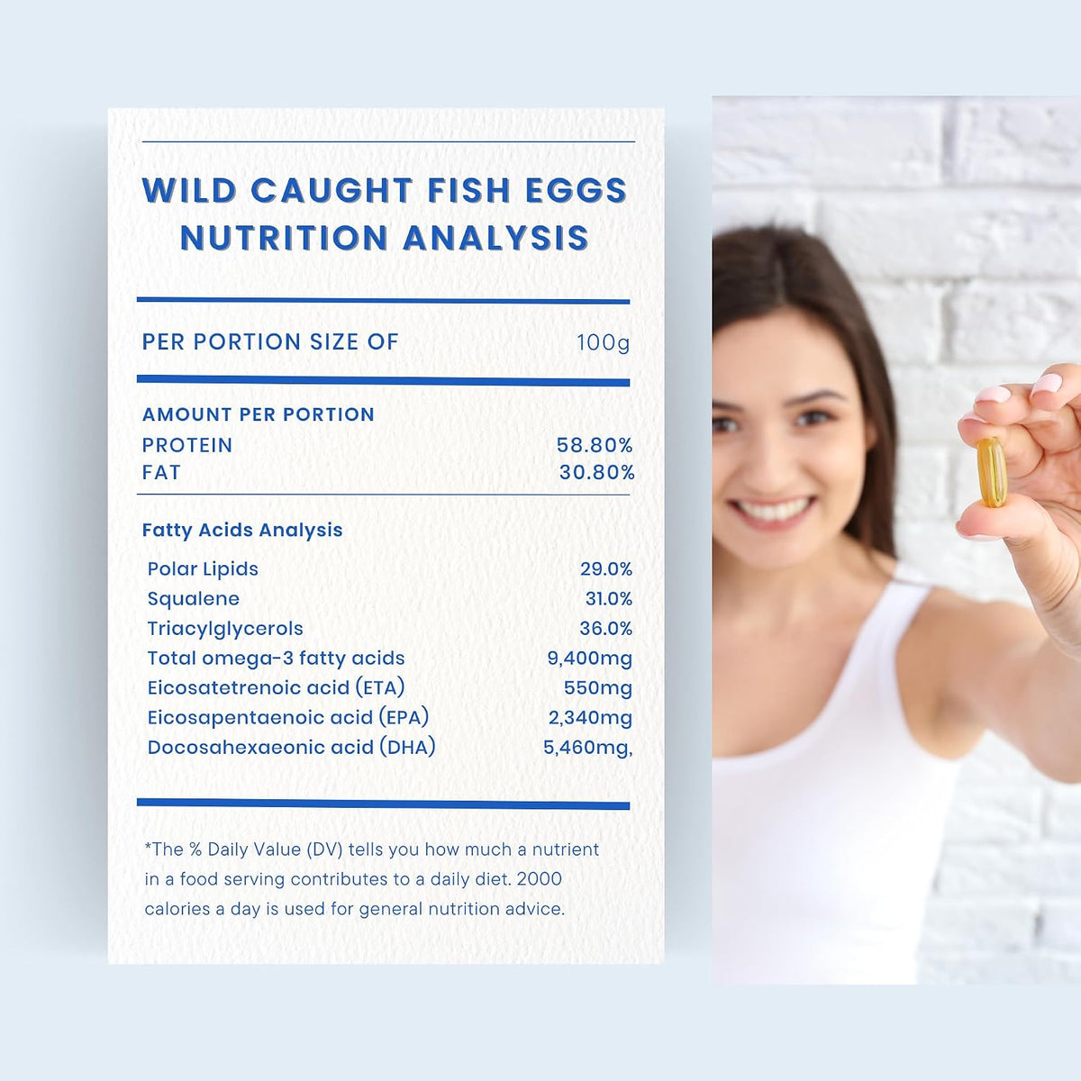Nourishing Nutrients Wild Caught Fish Eggs 2,000mg – Omega-3 Supplement - görsel 7