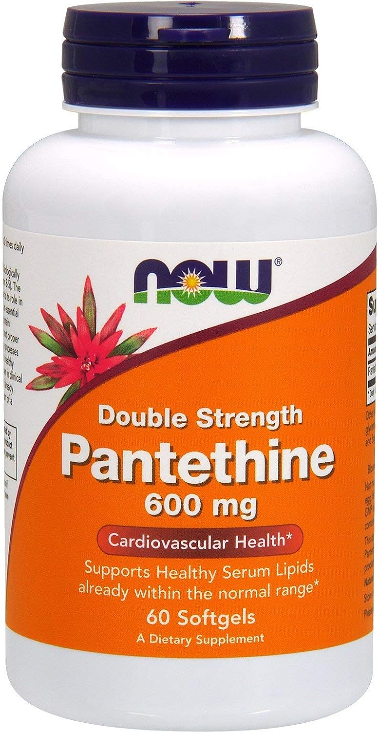 Pantethine 600 mg, 60 Softgels (Pack of 4) - NOW Foods - görsel 1