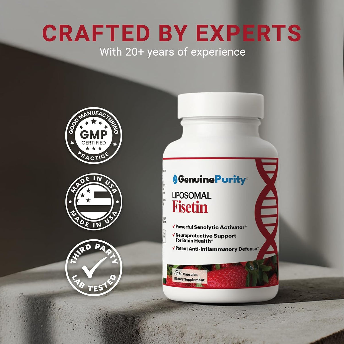 Liposomal Fisetin 150mg — 60 Vegan Capsules to Support Cellular Health, Antioxidant Defence & Cognitive Wellness — Gluten-free, Non-GMO, Made in the USA - görsel 6