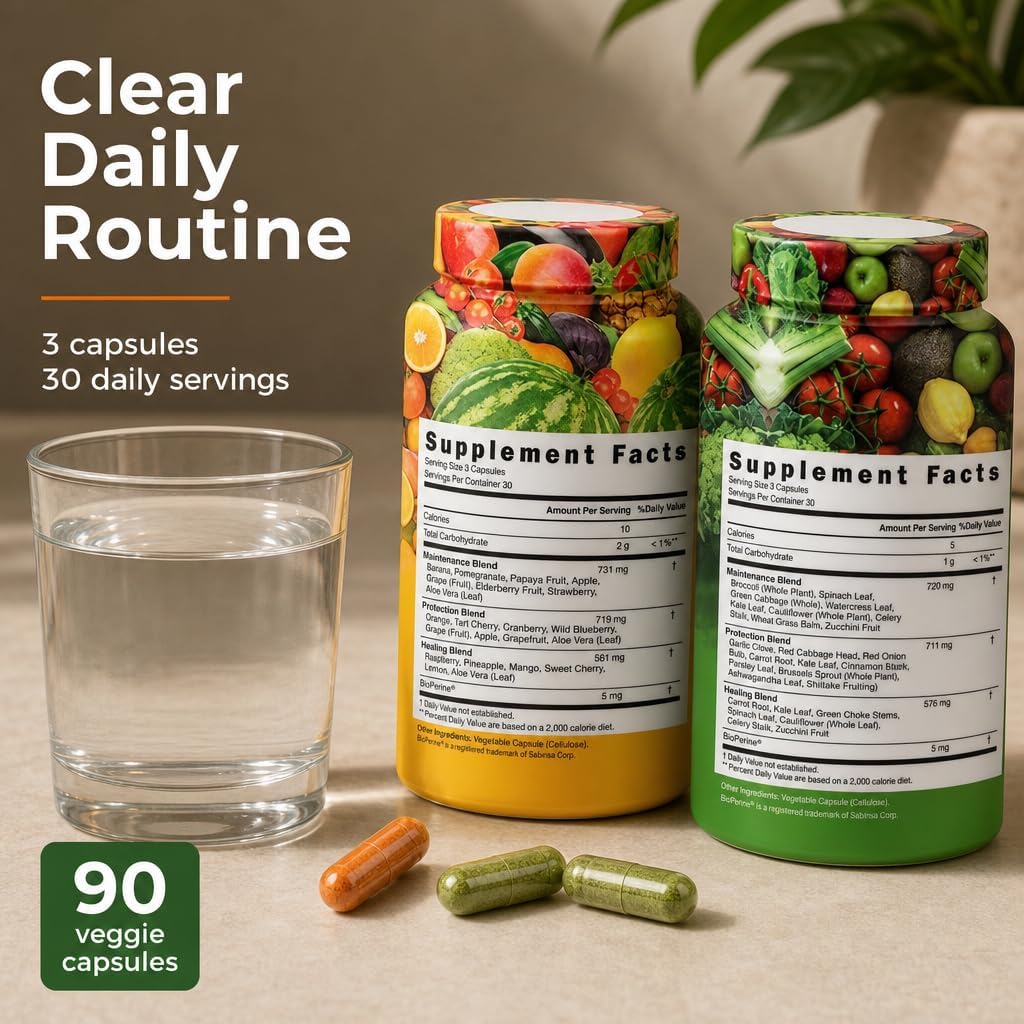 38 Fruits and Vegetables Supplement for Overall Health and Energy - 180 Count - görsel 7