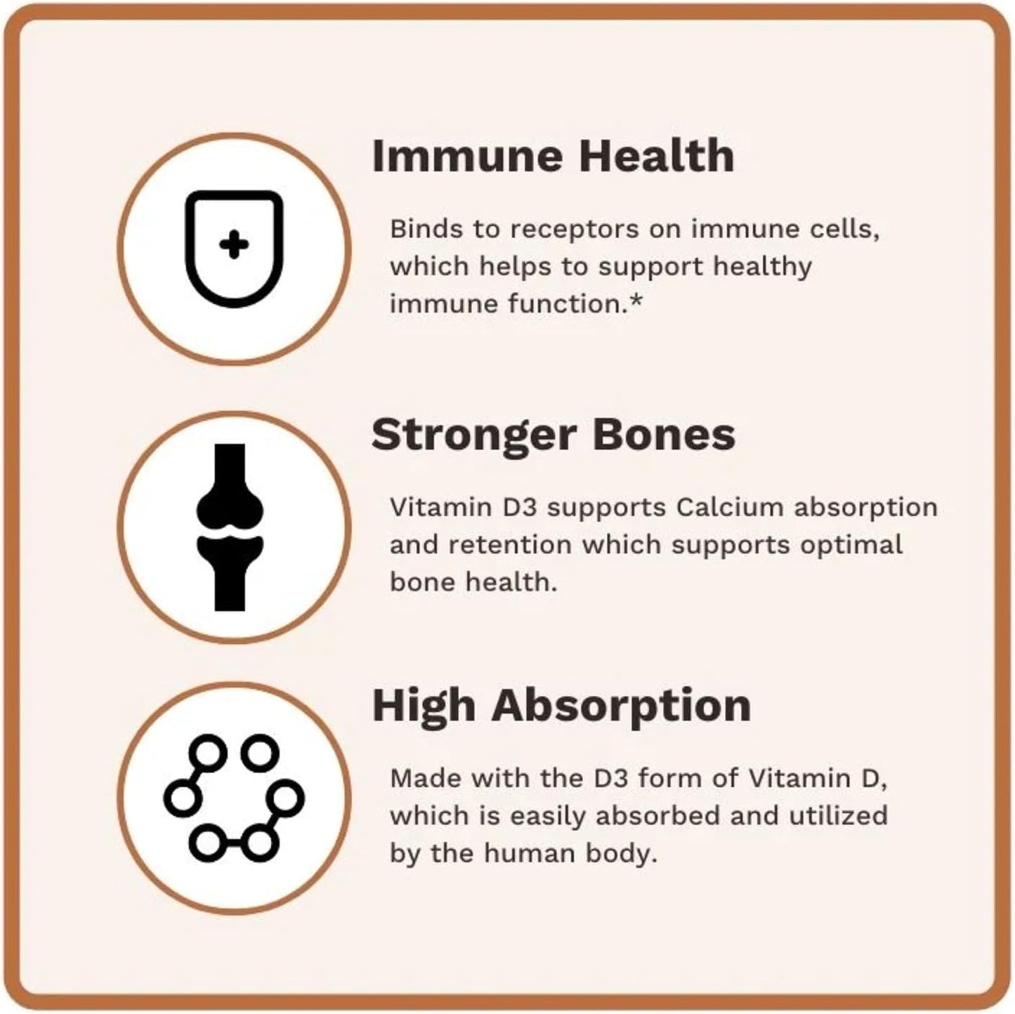 Utzy Naturals D3 5,000 IU Vitamin D3 Food Supplement - 60 Capsules - görsel 4