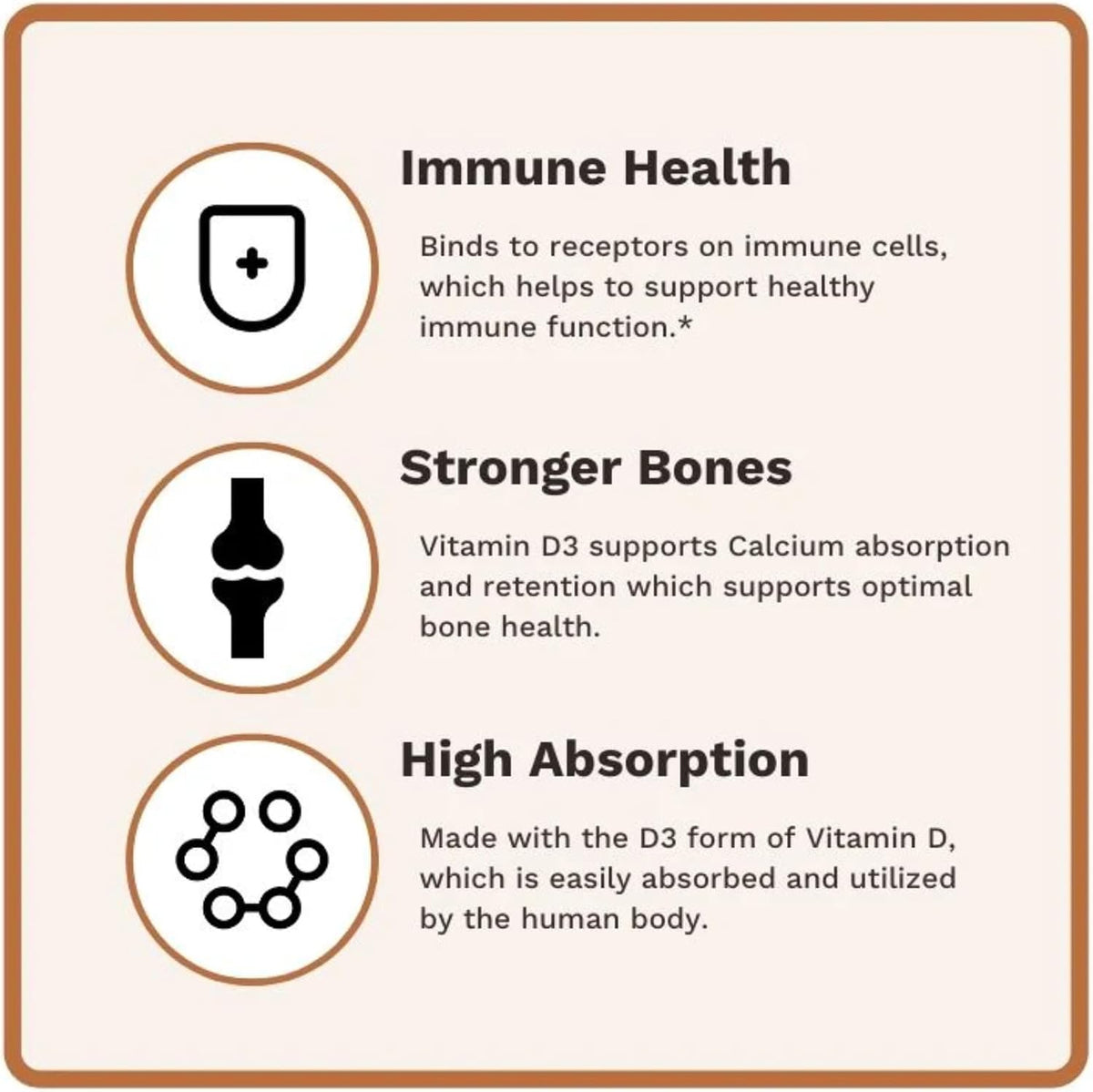 Utzy Naturals D3 5,000 IU Vitamin D3 Food Supplement - 60 Capsules - görsel 4