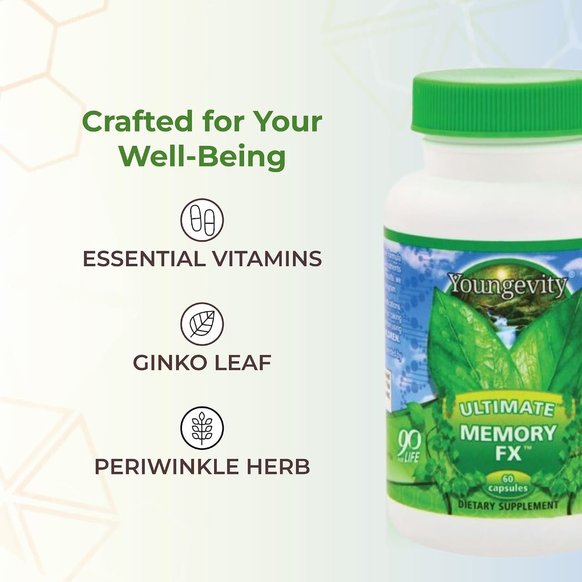 Ultimate Memory FX - Brain Health Supplement with Ginkgo Leaf, Periwinkle Herb & Vitamins - görsel 5