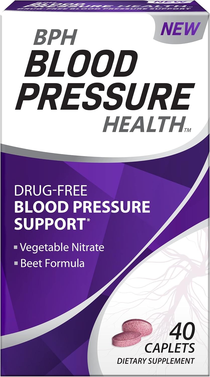 BPH Blood Pressure Health Maintenance Dietary Supplement Caplets - Beetroot, 60 Count - görsel 2