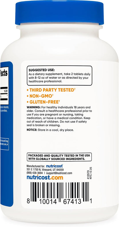 Nutricost L-Citrulline 2500mg per Serving – 120 Tablets (60 Servings)