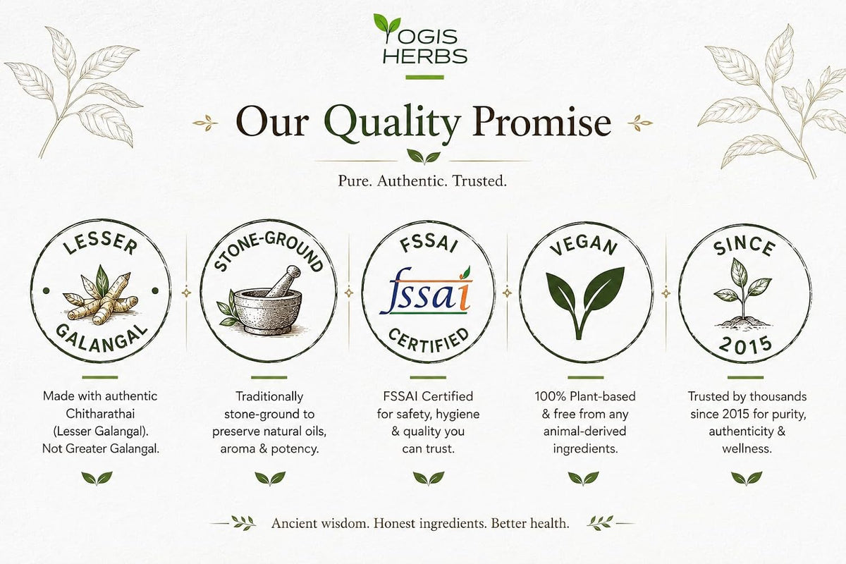 YOGIS HERBS Chitharathai Powder, Alpinia Officinarum (Lesser Galangal/Kulanjan) — 100% Pure - görsel 7
