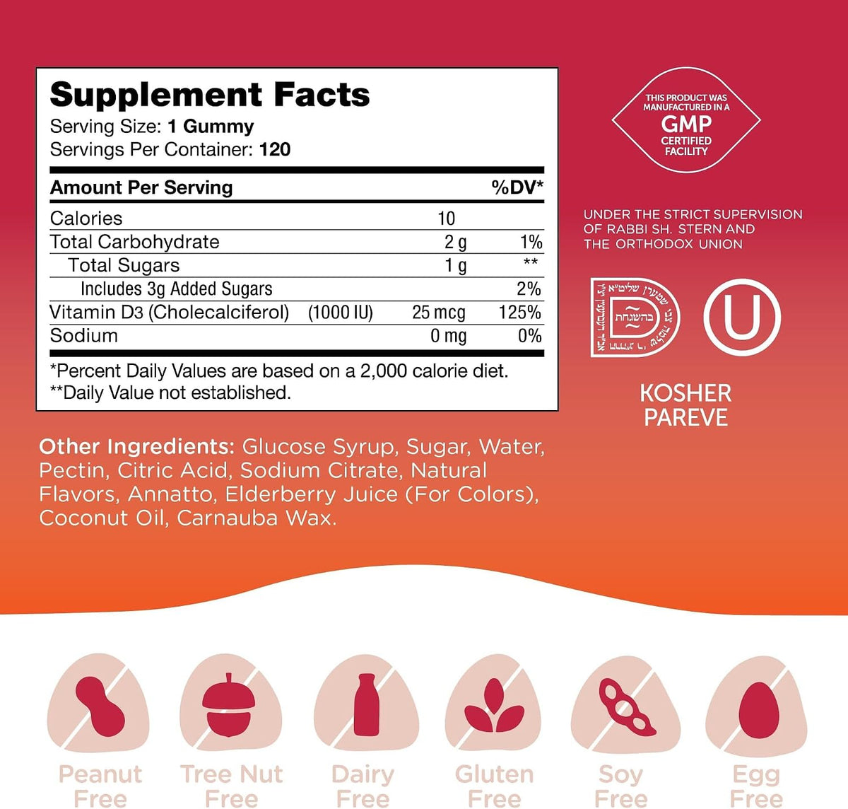 Zahler Chapter One Vitamin D3 1000 IU Gummies for Children and Adults – 120 Count - görsel 2