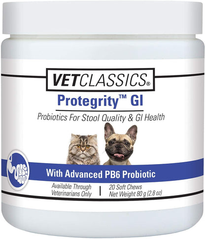 Vet Classics Protegrity GI Probiotics for Dogs and Cats - 45 Soft Chews