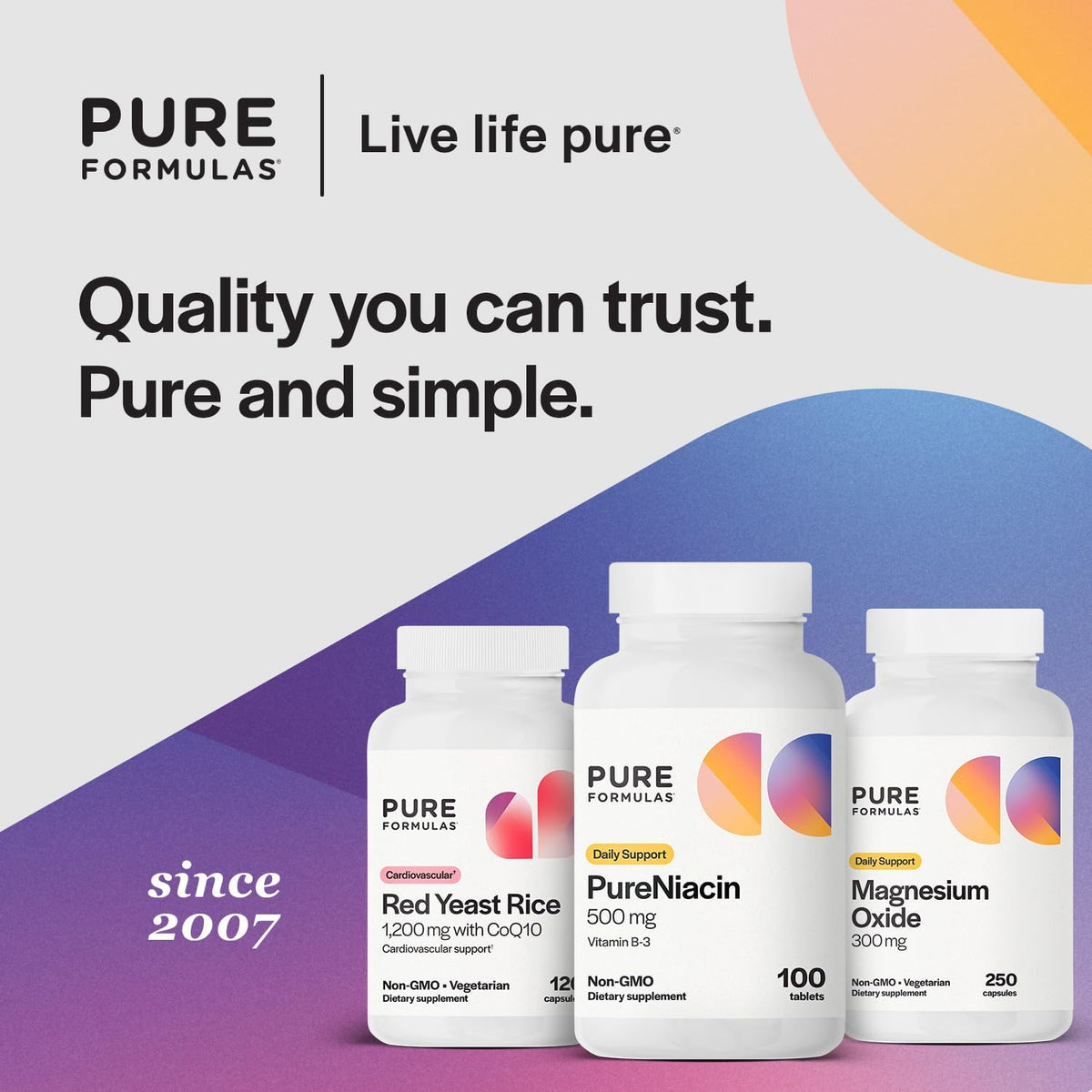 PureFormulas Pure Niacin - Vitamin B3, 500 mg Immediate-Release Niacin - Nicotinic Acid 100 Tablets - Non-GMO - görsel 6
