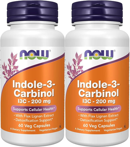 Indole-3-Carbinol (I3C) 200 mg - 60 Vegan Capsules (2-Pack)