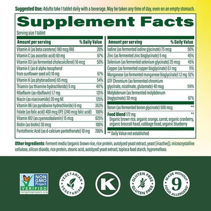 MegaFood One Daily Iron Free Multivitamin - 60 Tablets