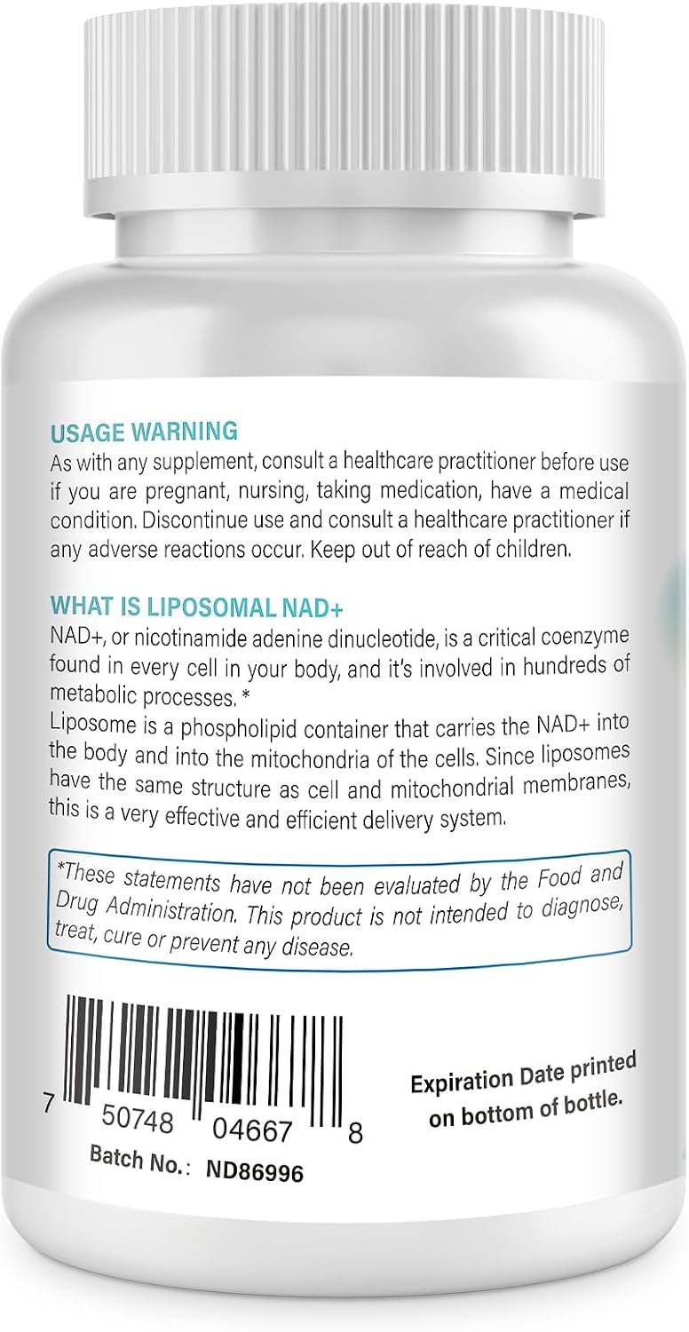 Maripolio Liposomal NAD+ 1000 mg Supplement - High Bioavailability Cellular Energy Support, 60 Softgels - görsel 4