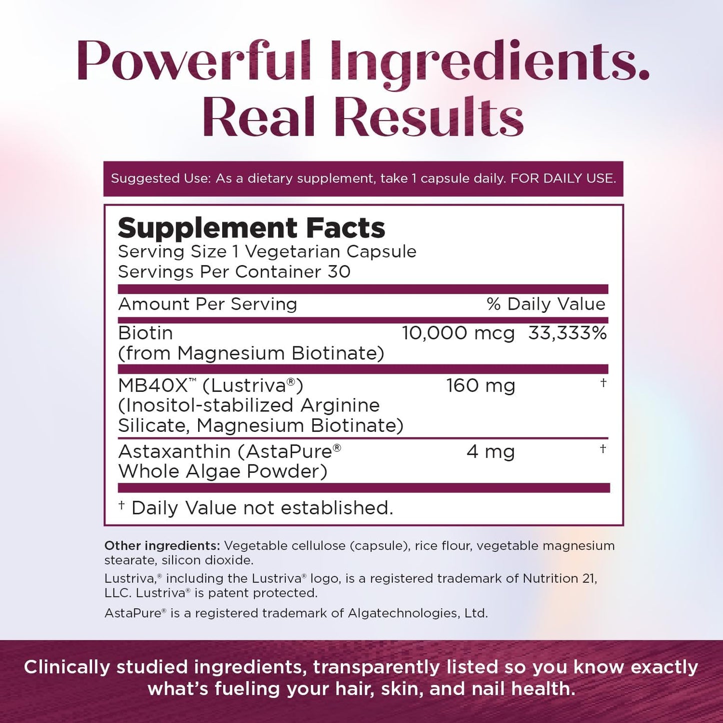 Purity Products MyBiotin ProClinical - Patented Biotin Matrix with Astaxanthin, 90 Vegetarian Capsules - görsel 4