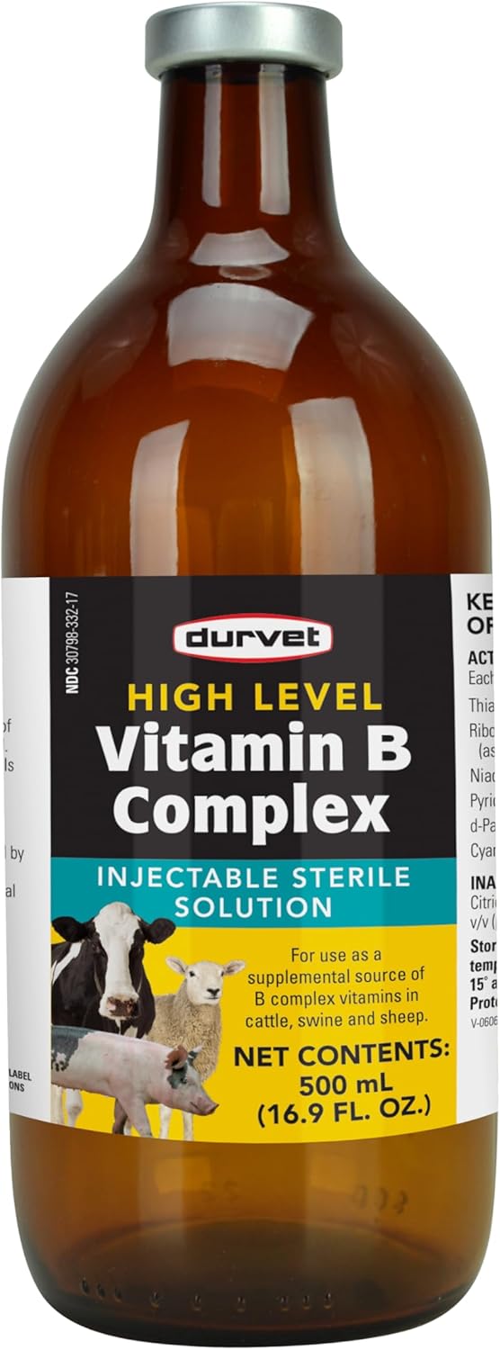 Durvet High Level Vitamin B Complex - 500 ml Liquid Supplement - görsel 1