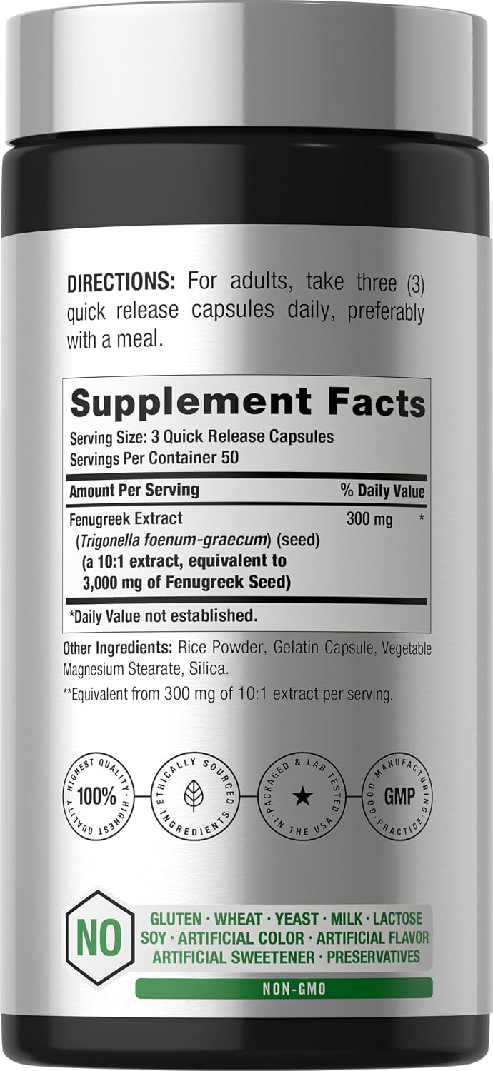 Horbäach Fenugreek Capsules - 150 Capsules - görsel 2