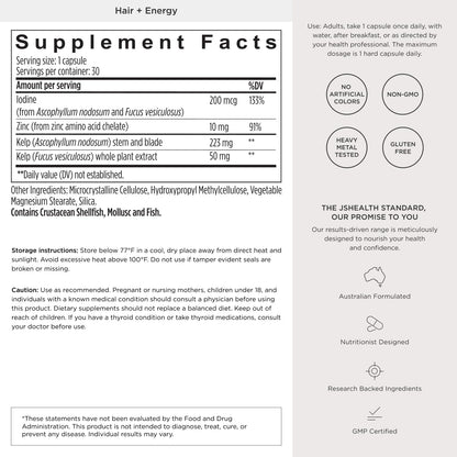 JSHealth Hair Growth Vitamins for Women - – Supports thicker, stronger-looking hair: Iodine from kelp contributes – Image 8
