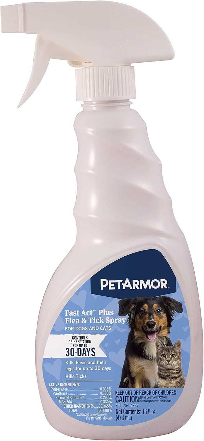 PetArmor Fastact Plus Flea and Tick Spray for Dogs and Cats - görsel 1