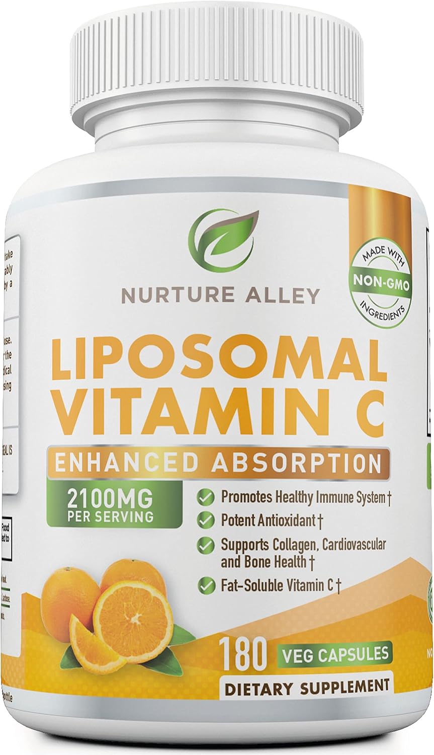 Nurture Alley Liposomal Vitamin C 2100mg - 180 Capsules | High Absorption Formula - görsel 4