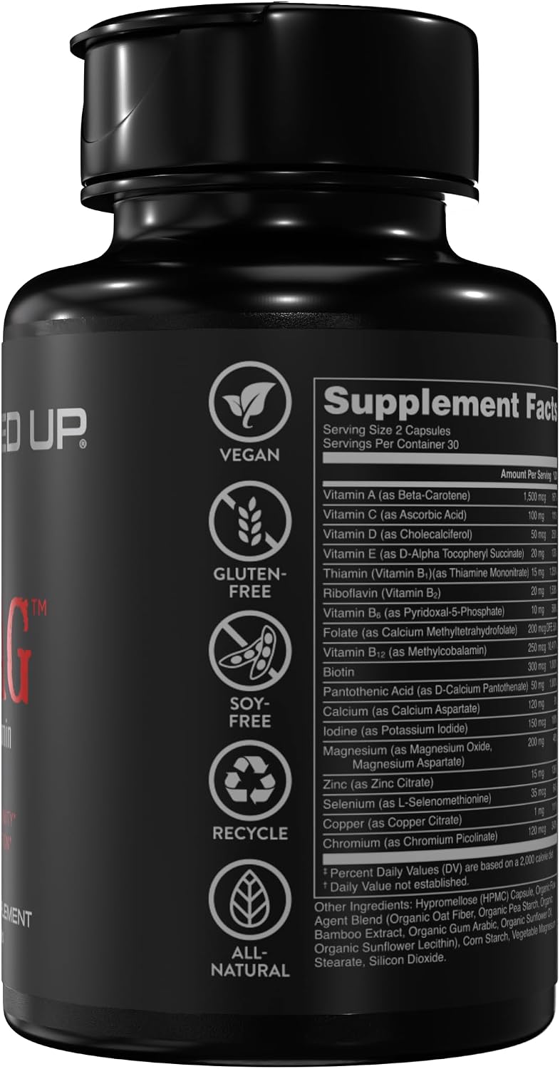 Bucked Up Stag Multivitamin for Men - Full Spectrum - Vitality, Immunity & Muscle Support (60 Capsules) - görsel 4
