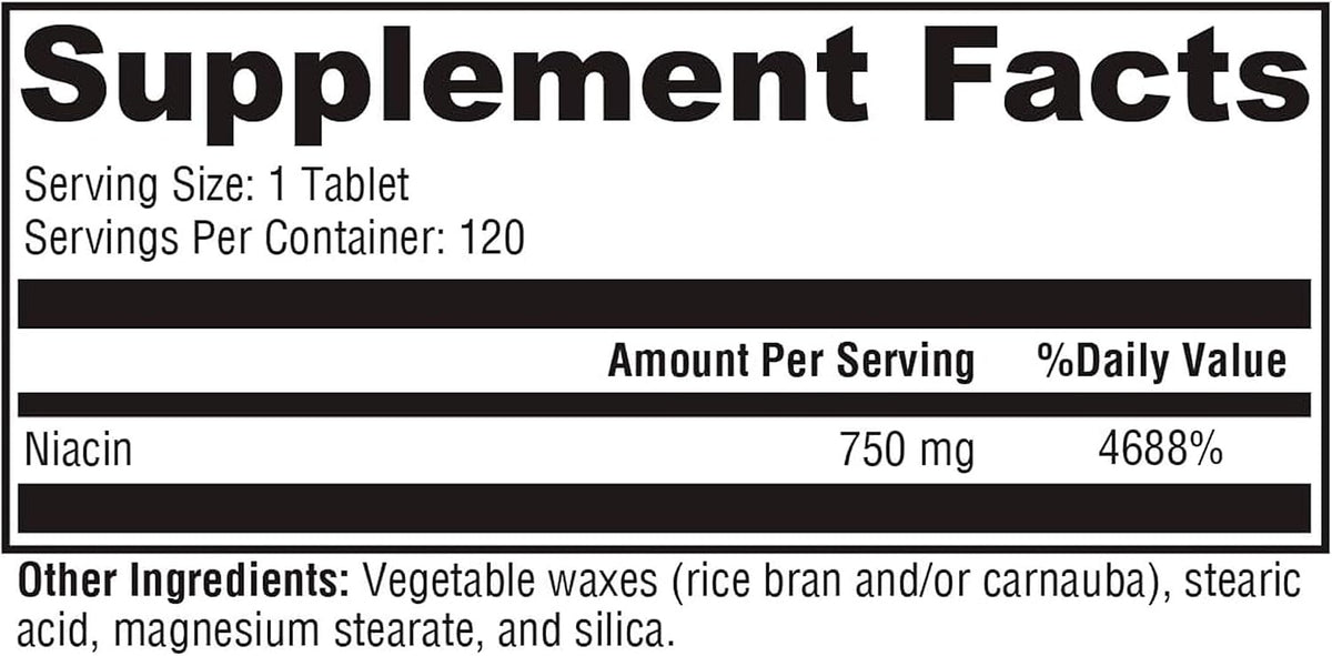 XYMOGEN NiaVasc - Sustained-Release Niacin 500 mg - 120 Capsules - görsel 3