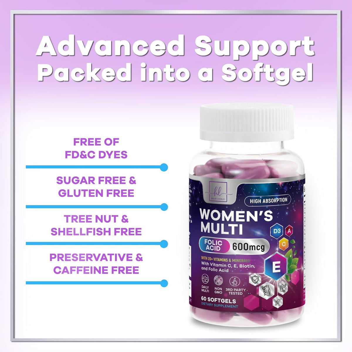 Multivitamin for Women – Complete Daily Supplement with Biotin, Iron and Vitamin D3 - görsel 7