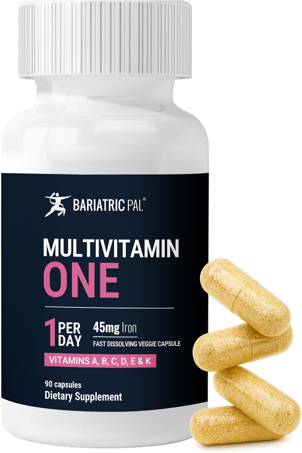 BariatricPal Multivitamin ONE - Daily Bariatric Multivitamin with 45 mg Iron, 90 Capsules - görsel 1
