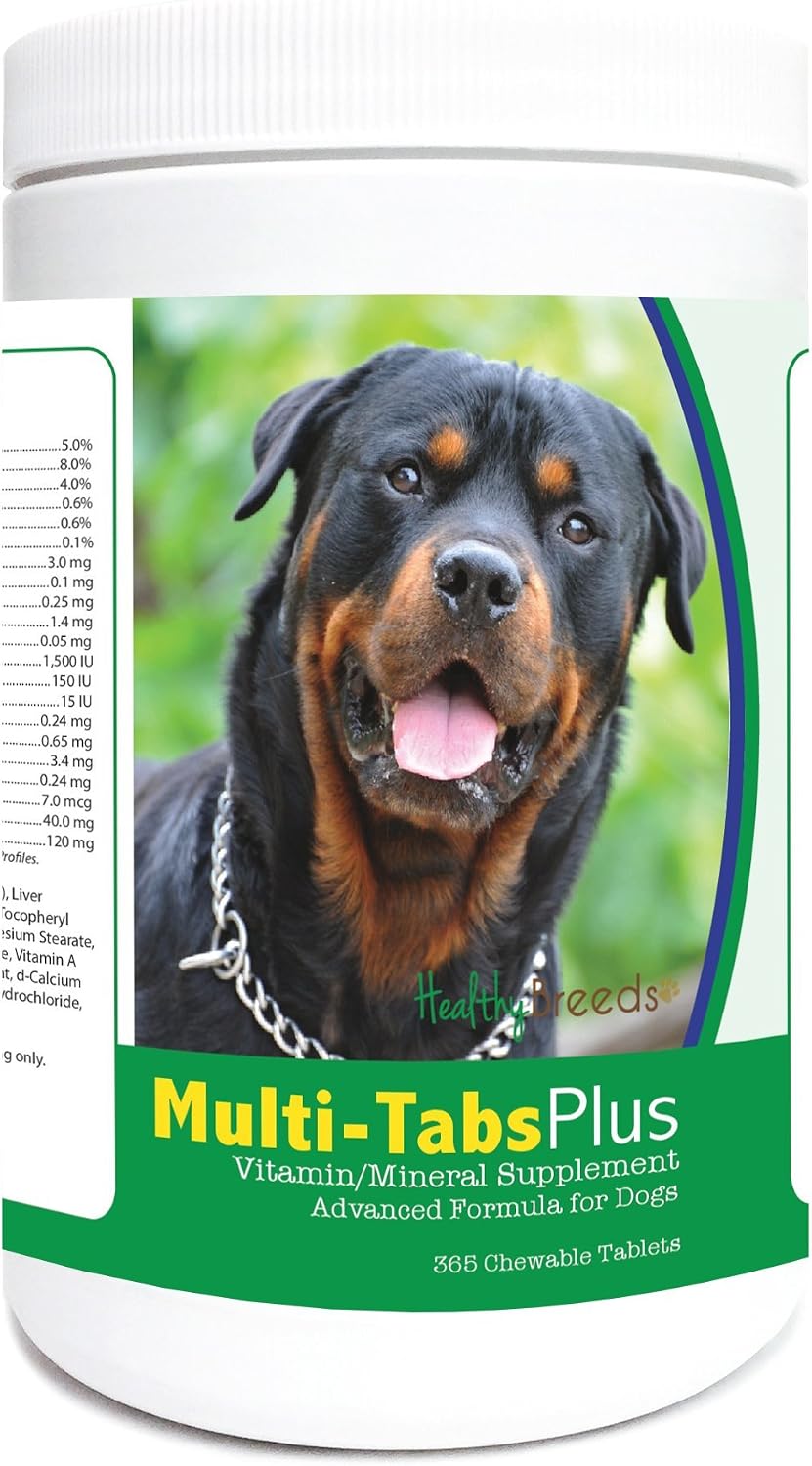 Healthy Breeds Rottweiler Multi-Tabs Plus Chewable Tablets (365 Count) - görsel 1